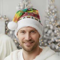 Personalized Lithuania Christmas Santa Hat Skeleton Cross Tie-Dye Vintage - Wonder Print Shop