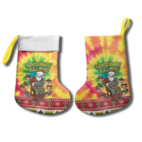 Personalized Lithuania Christmas Stocking Skeleton Cross Tie-Dye Vintage - Wonder Print Shop