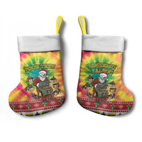 Personalized Lithuania Christmas Stocking Skeleton Cross Tie-Dye Vintage - Wonder Print Shop