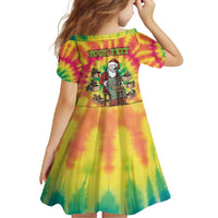 Personalized Lithuania Christmas Family Matching Mermaid Dress and Hawaiian Shirt Skeleton Cross Tie-Dye Vintage - Wonder Print Shop