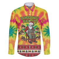 Personalized Lithuania Christmas Family Matching Short Sleeve Bodycon Dress and Hawaiian Shirt Skeleton Cross Tie-Dye Vintage - Wonder Print Shop