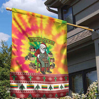 Personalized Lithuania Christmas Garden Flag Skeleton Cross Tie-Dye Vintage - Wonder Print Shop