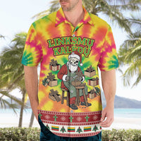 Personalized Lithuania Christmas Hawaiian Shirt Skeleton Cross Tie-Dye Vintage - Wonder Print Shop