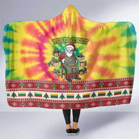 Personalized Lithuania Christmas Hooded Blanket Skeleton Cross Tie-Dye Vintage - Wonder Print Shop