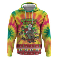 Personalized Lithuania Christmas Hoodie Skeleton Cross Tie-Dye Vintage - Wonder Print Shop