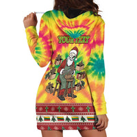 Personalized Lithuania Christmas Hoodie Dress Skeleton Cross Tie-Dye Vintage - Wonder Print Shop