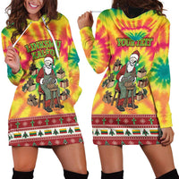 Personalized Lithuania Christmas Hoodie Dress Skeleton Cross Tie-Dye Vintage - Wonder Print Shop