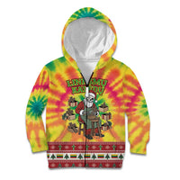 Personalized Lithuania Christmas Kid Hoodie Skeleton Cross Tie-Dye Vintage - Wonder Print Shop