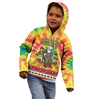 Personalized Lithuania Christmas Kid Hoodie Skeleton Cross Tie-Dye Vintage - Wonder Print Shop