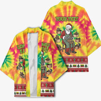Personalized Lithuania Christmas Kimono Skeleton Cross Tie-Dye Vintage - Wonder Print Shop