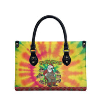 Personalized Lithuania Christmas Leather Bag Skeleton Cross Tie-Dye Vintage - Wonder Print Shop