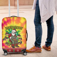Personalized Lithuania Christmas Luggage Cover Skeleton Cross Tie-Dye Vintage - Wonder Print Shop