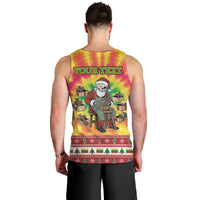 Personalized Lithuania Christmas Men Tank Top Skeleton Cross Tie-Dye Vintage - Wonder Print Shop