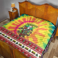 Personalized Lithuania Christmas Quilt Skeleton Cross Tie-Dye Vintage - Wonder Print Shop