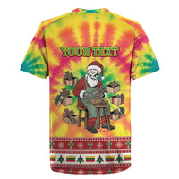 Personalized Lithuania Christmas Rugby Jersey Skeleton Cross Tie-Dye Vintage - Wonder Print Shop