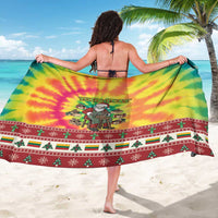 Personalized Lithuania Christmas Sarong Skeleton Cross Tie-Dye Vintage - Wonder Print Shop