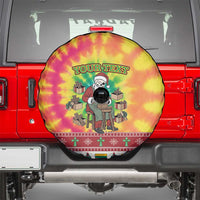 Personalized Lithuania Christmas Spare Tire Cover Skeleton Cross Tie-Dye Vintage - Wonder Print Shop