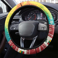 Lithuania Christmas Steering Wheel Cover Skeleton Cross Tie-Dye Vintage - Wonder Print Shop
