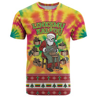 Personalized Lithuania Christmas T Shirt Skeleton Cross Tie-Dye Vintage - Wonder Print Shop
