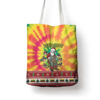 Personalized Lithuania Christmas Tote Bag Skeleton Cross Tie-Dye Vintage - Wonder Print Shop