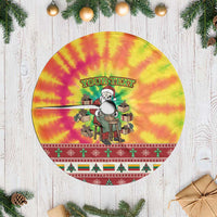 Personalized Lithuania Christmas Tree Skirt Skeleton Cross Tie-Dye Vintage LT19