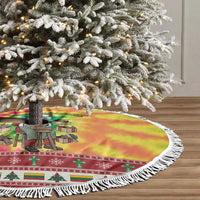 Personalized Lithuania Christmas Tree Skirt Skeleton Cross Tie-Dye Vintage LT19