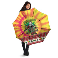 Personalized Lithuania Christmas Umbrella Skeleton Cross Tie-Dye Vintage - Wonder Print Shop
