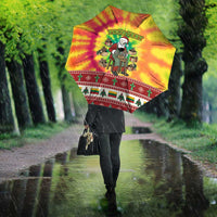 Personalized Lithuania Christmas Umbrella Skeleton Cross Tie-Dye Vintage - Wonder Print Shop