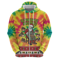 Personalized Lithuania Christmas Zip Hoodie Skeleton Cross Tie-Dye Vintage - Wonder Print Shop