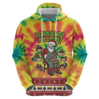 Personalized Lithuania Christmas Zip Hoodie Skeleton Cross Tie-Dye Vintage - Wonder Print Shop