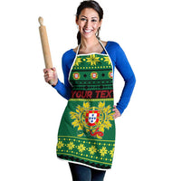 Personalized Portugal Christmas Apron Emblem With Flag Style - Wonder Print Shop