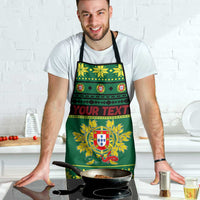 Personalized Portugal Christmas Apron Emblem With Flag Style - Wonder Print Shop