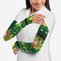 Personalized Portugal Christmas Arm Sleeves Emblem With Flag Style - Wonder Print Shop