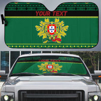 Personalized Portugal Christmas Auto Sun Shade Emblem With Flag Style - Wonder Print Shop