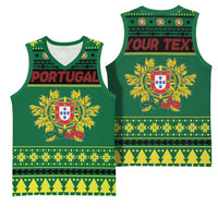 Personalized Portugal Christmas Basketball Jersey Emblem With Flag Style - Wonder Print Shop