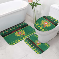 Personalized Portugal Christmas Bathroom Set Emblem With Flag Style - Wonder Print Shop