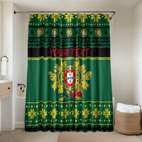 Personalized Portugal Christmas Bathroom Set Emblem With Flag Style - Wonder Print Shop