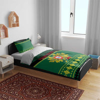 Personalized Portugal Christmas Bedding Set Emblem With Flag Style - Wonder Print Shop