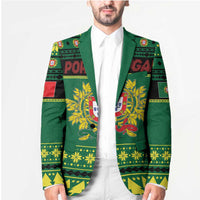 Personalized Portugal Christmas Blazer Emblem With Flag Style - Wonder Print Shop