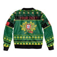 Personalized Portugal Christmas Bomber Jacket Emblem With Flag Style - Wonder Print Shop