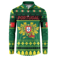 Personalized Portugal Christmas Button Sweatshirt Emblem With Flag Style - Wonder Print Shop