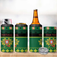 Personalized Portugal Christmas 4 in 1 Can Cooler Tumbler Emblem With Flag Style - Wonder Print Shop