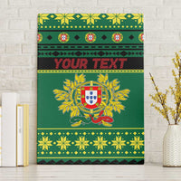 Personalized Portugal Christmas Canvas Wall Art Emblem With Flag Style - Wonder Print Shop
