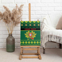 Personalized Portugal Christmas Canvas Wall Art Emblem With Flag Style - Wonder Print Shop