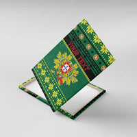 Personalized Portugal Christmas Canvas Wall Art Emblem With Flag Style - Wonder Print Shop