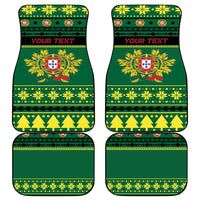 Personalized Portugal Christmas Car Mats Emblem With Flag Style - Wonder Print Shop