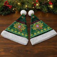 Personalized Portugal Christmas Santa Hat Emblem With Flag Style - Wonder Print Shop