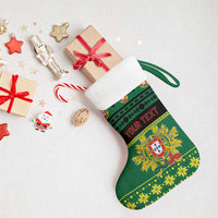 Personalized Portugal Christmas Stocking Emblem With Flag Style - Wonder Print Shop