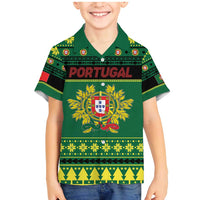 Personalized Portugal Christmas Family Matching Mermaid Dress and Hawaiian Shirt Emblem With Flag Style - Wonder Print Shop