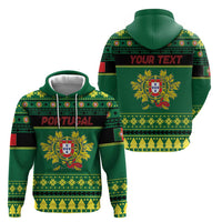 Personalized Portugal Christmas Hoodie Emblem With Flag Style - Wonder Print Shop